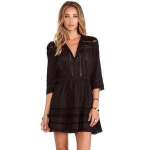 Tularosa Black Lace Crochet Dress